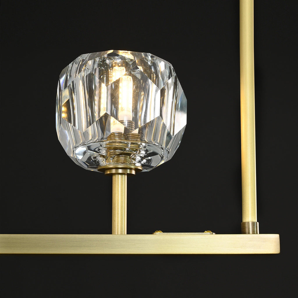 48 Inch Linear Crystal Globe Chandelier – Boule