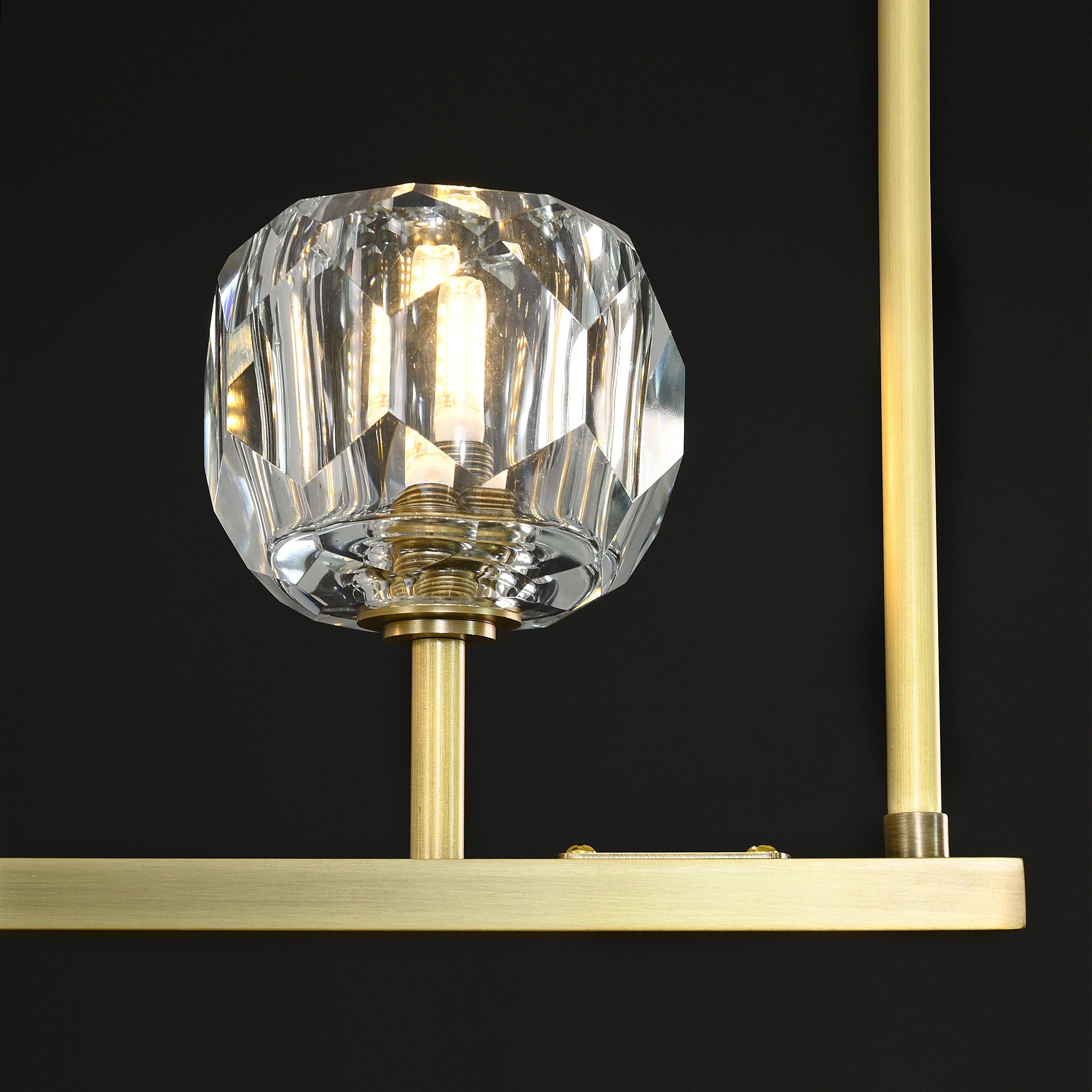 48 Inch Linear Crystal Globe Chandelier – Boule