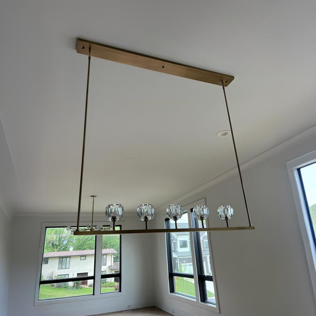 48 Inch Globe Crystal Linear Chandelier – Boule