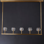 48 Inch Crystal Globe Linear Chandelier – Boule