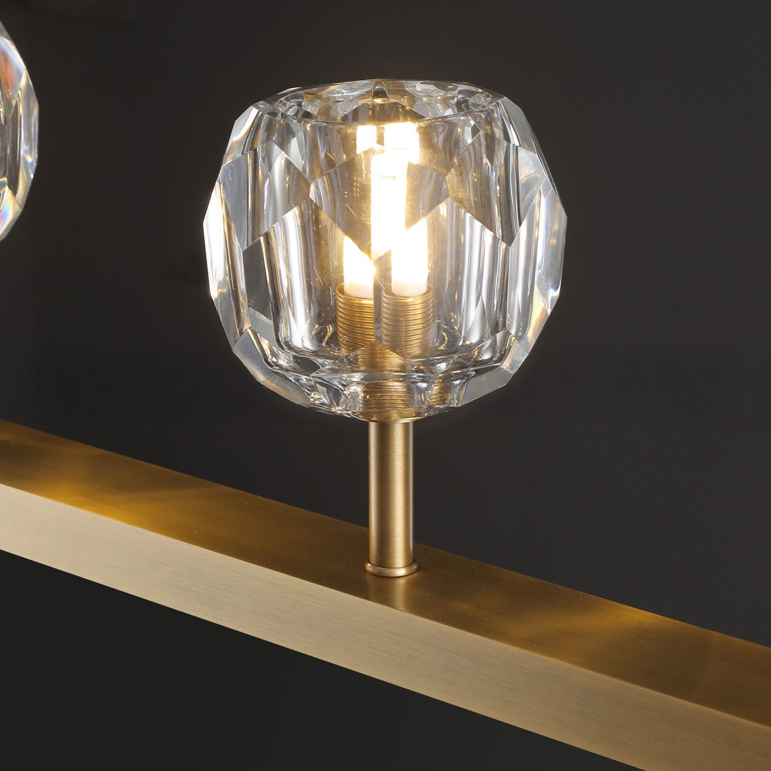 60 Inch Linear Crystal Globe Chandelier – Boule