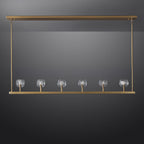 60 Inch Linear Crystal Globe Chandelier – Boule