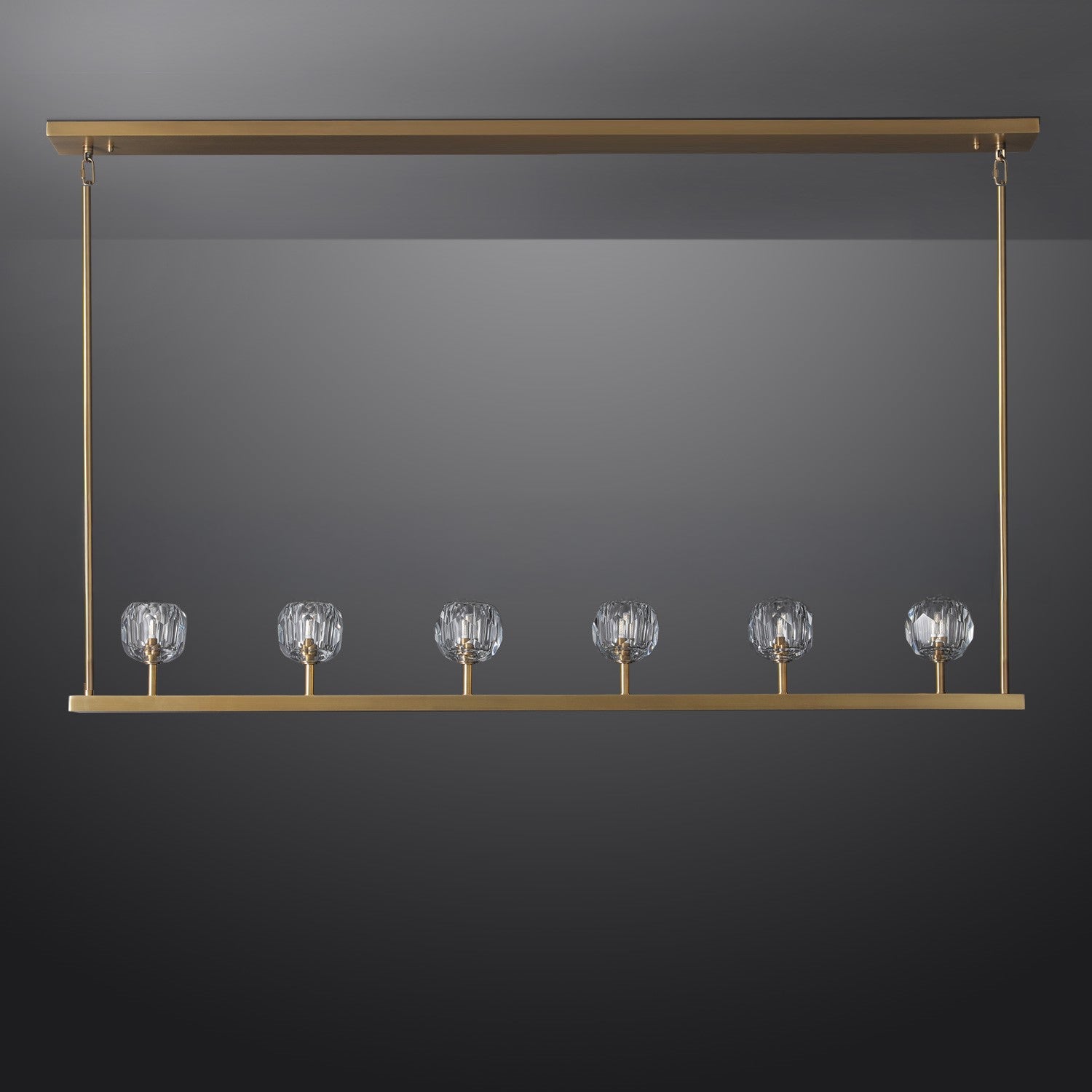 60 Inch Linear Crystal Globe Chandelier – Boule
