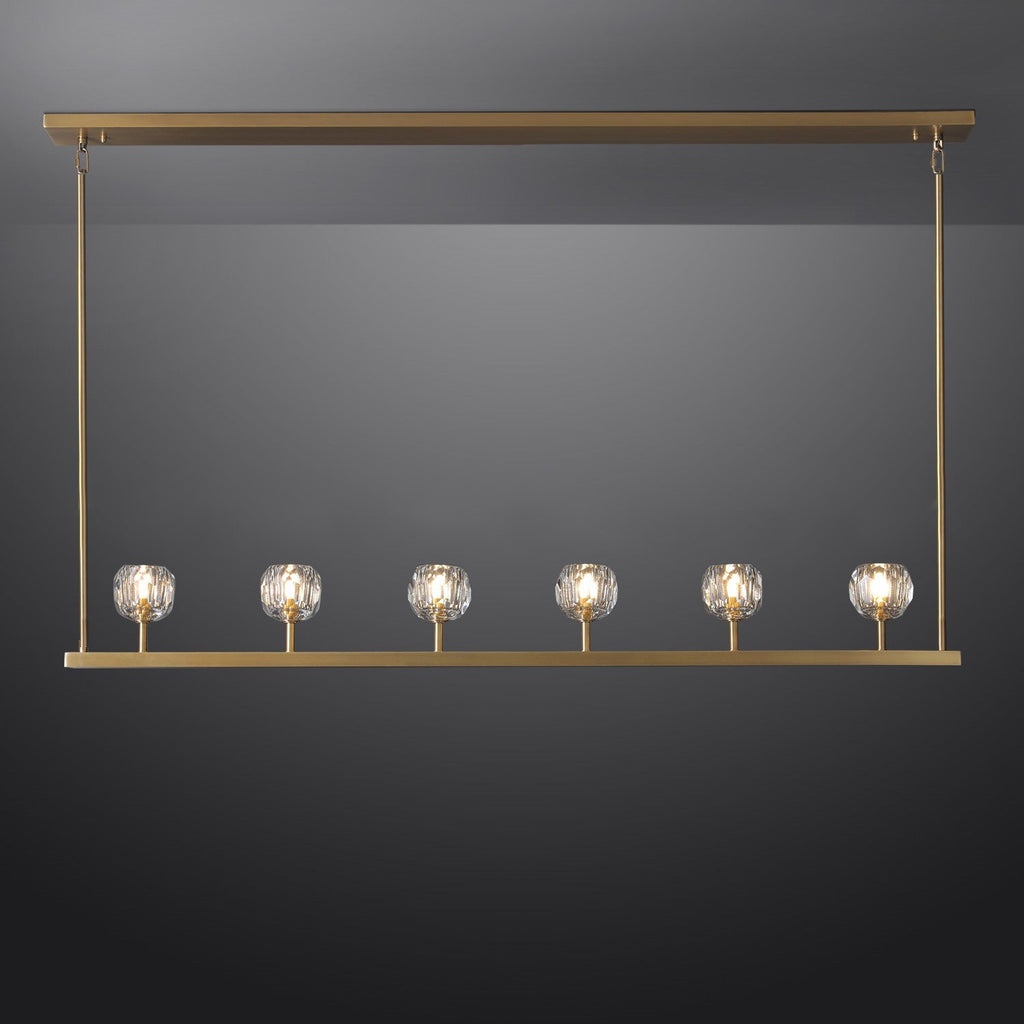 60 Inch Linear Crystal Globe Chandelier – Boule
