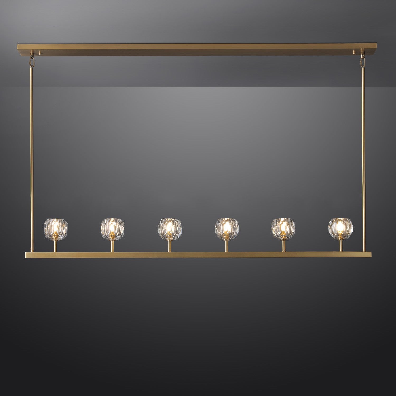 60 Inch Linear Crystal Globe Chandelier – Boule