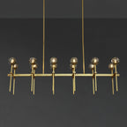 60 Inch Double Linear Smoked Crystal Globe Chandelier – Boule