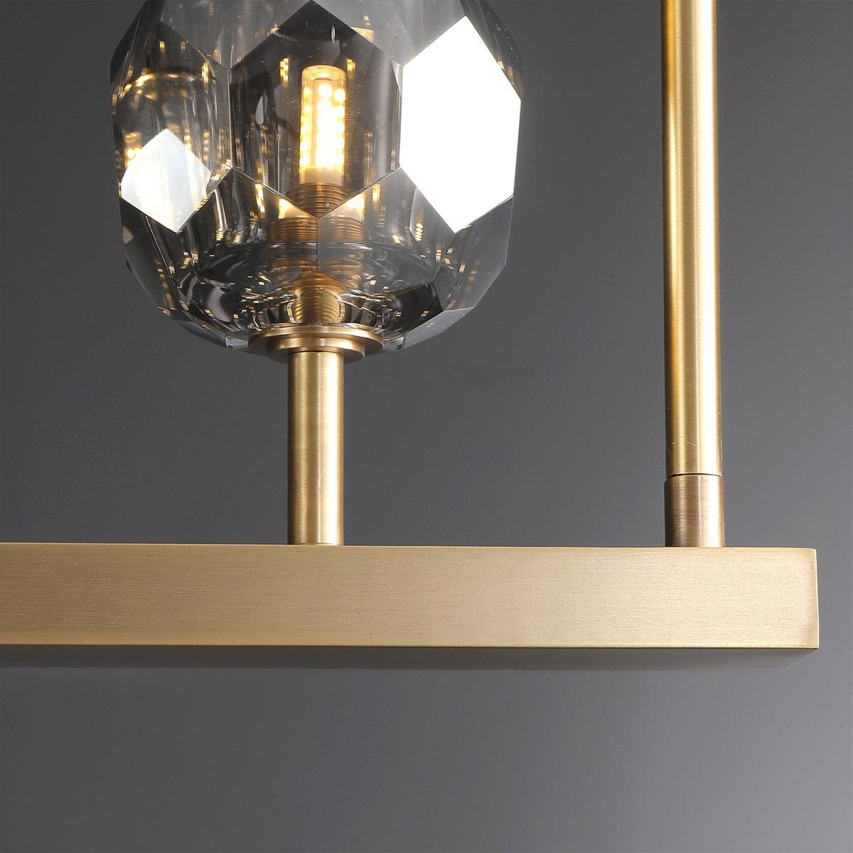 48 Inch Linear Smoked Crystal Globe Chandelier – Boule
