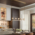 48 Inch Globe Smoked Crystal Linear Chandelier – Boule