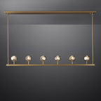 60 Inch Linear Smoked Crystal Globe Chandelier – Boule