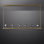 60 Inch Linear Smoked Crystal Globe Chandelier – Boule