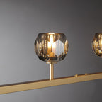 60 Inch Linear Smoked Crystal Globe Chandelier – Boule