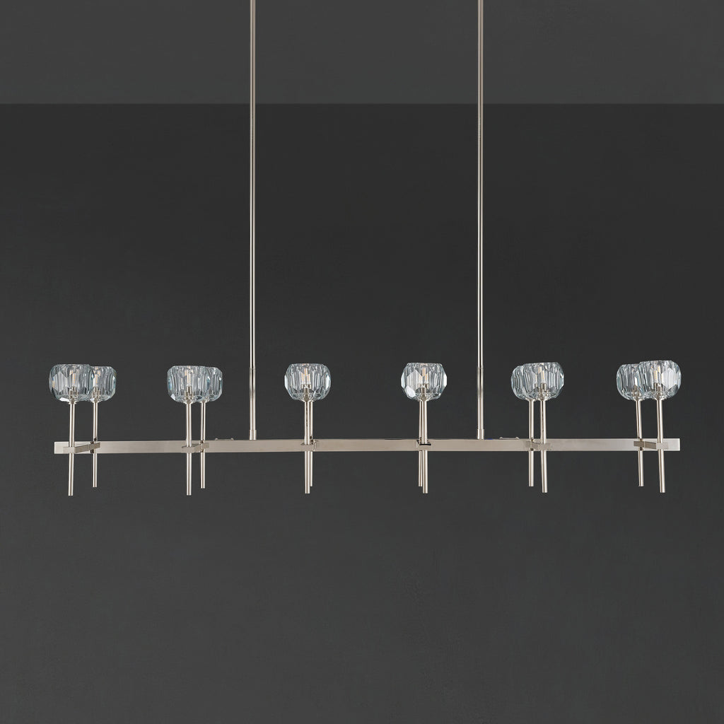 60 Inch Double Linear Crystal Globe Chandelier – Boule