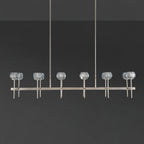 60 Inch Double Linear Crystal Globe Chandelier – Boule