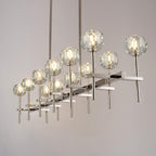 60 Inch Double Linear Crystal Globe Chandelier – Boule