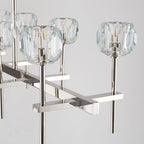 60 Inch Double Linear Crystal Globe Chandelier – Boule