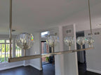 48 Inch Linear Crystal Globe Chandelier – Boule