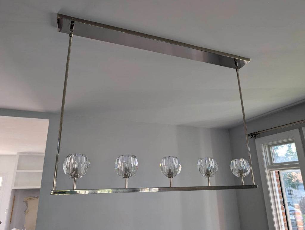 48 Inch Linear Crystal Globe Chandelier – Boule