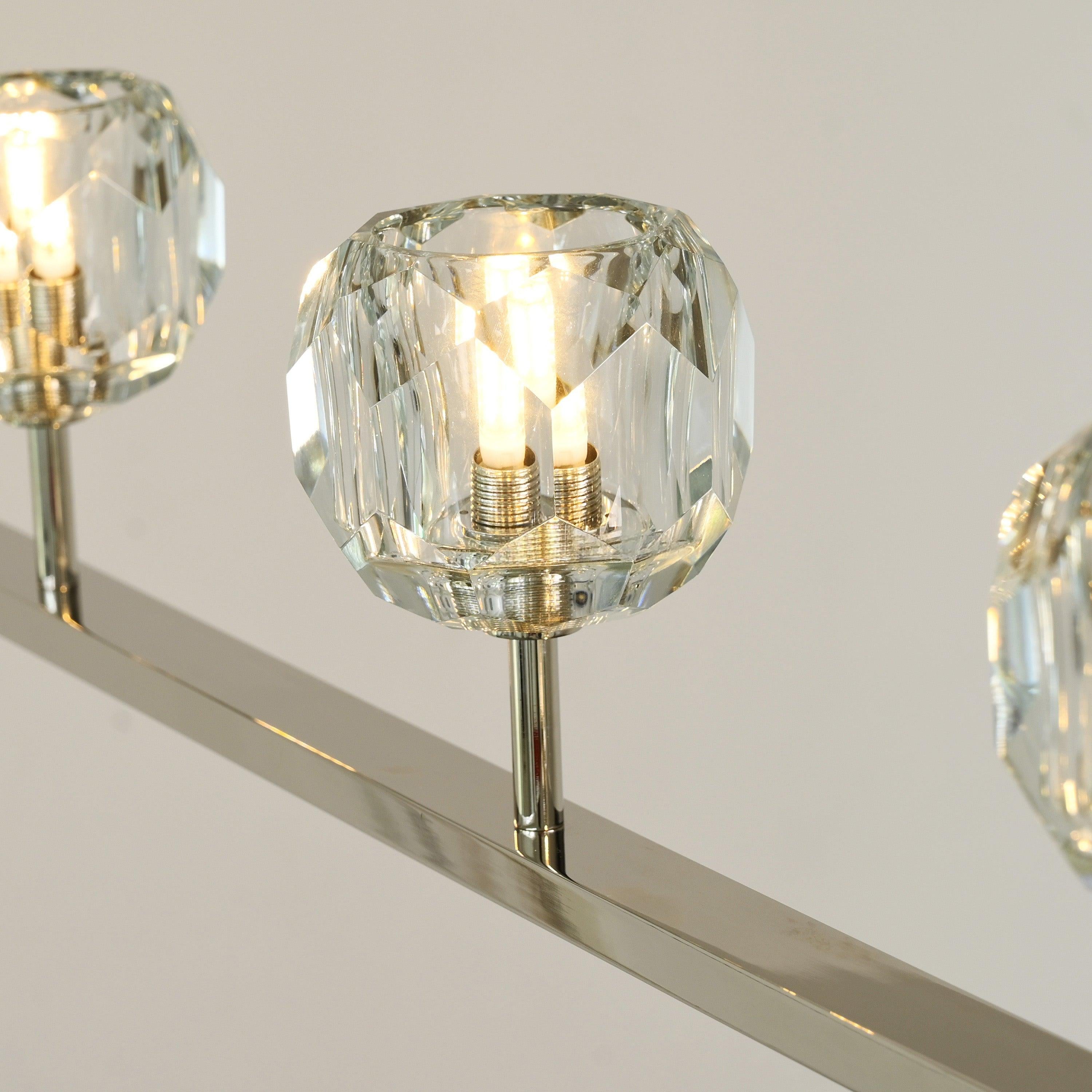 60 Inch Linear Crystal Globe Chandelier – Boule