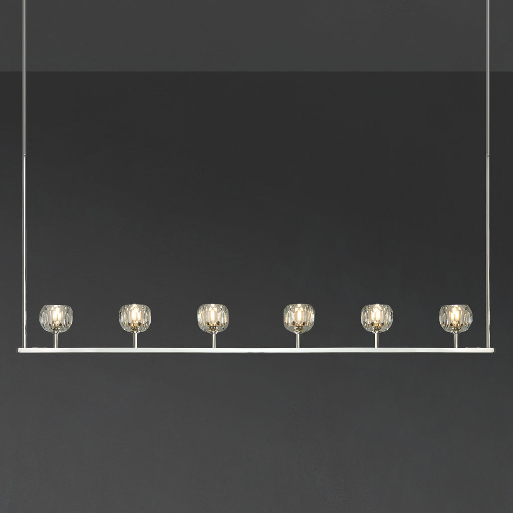 60 Inch Crystal Globe Linear Chandelier – Boule