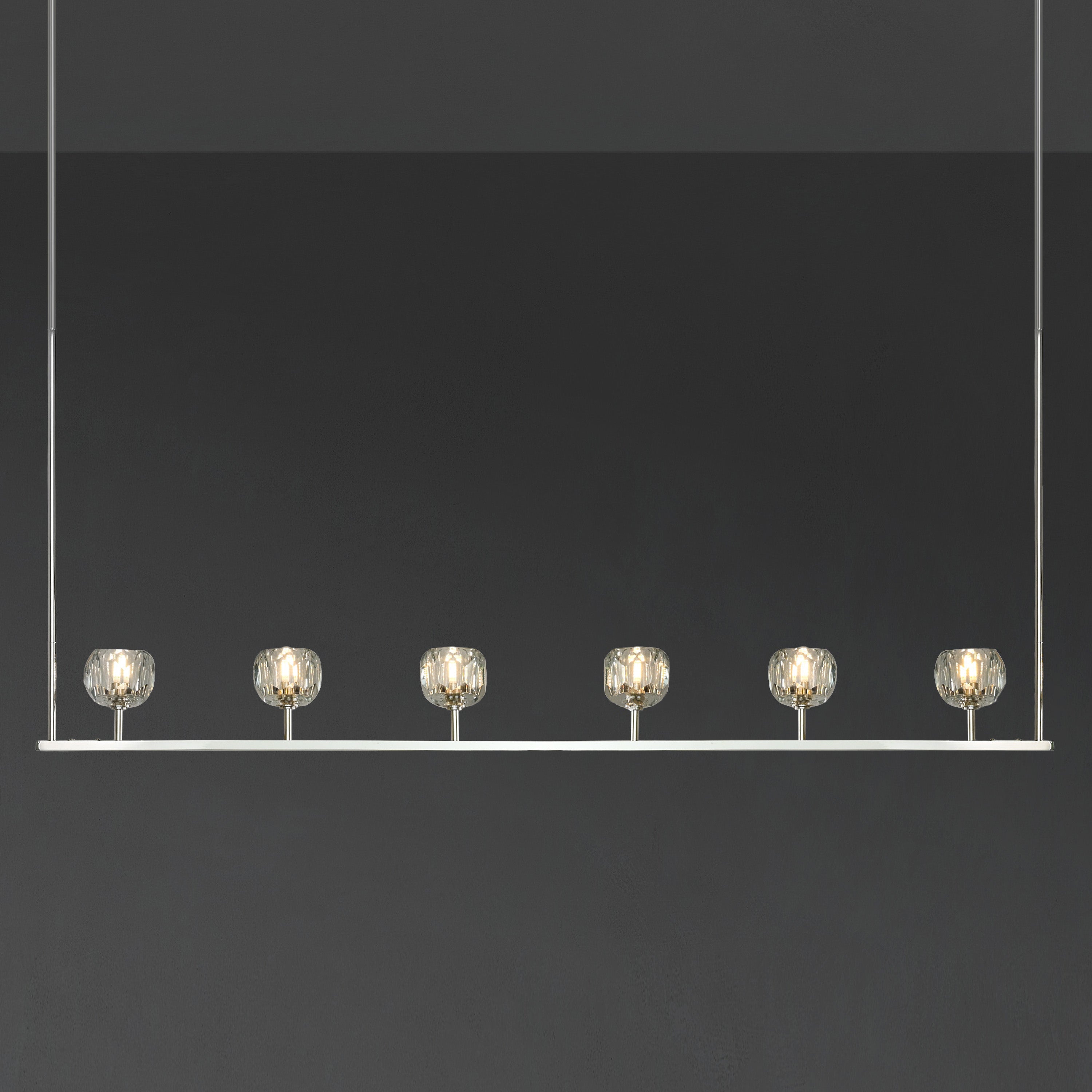 60 Inch Crystal Globe Linear Chandelier – Boule