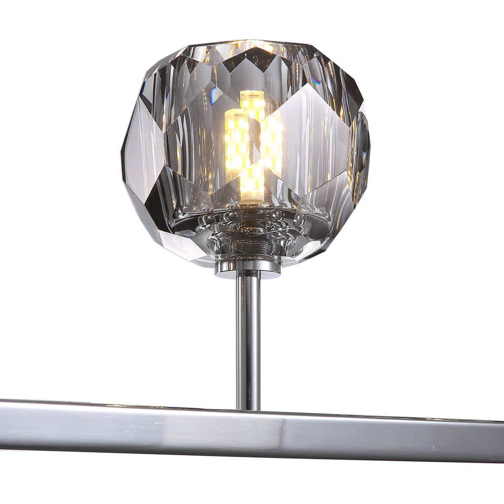 48 Inch Linear Smoked Crystal Globe Chandelier – Boule