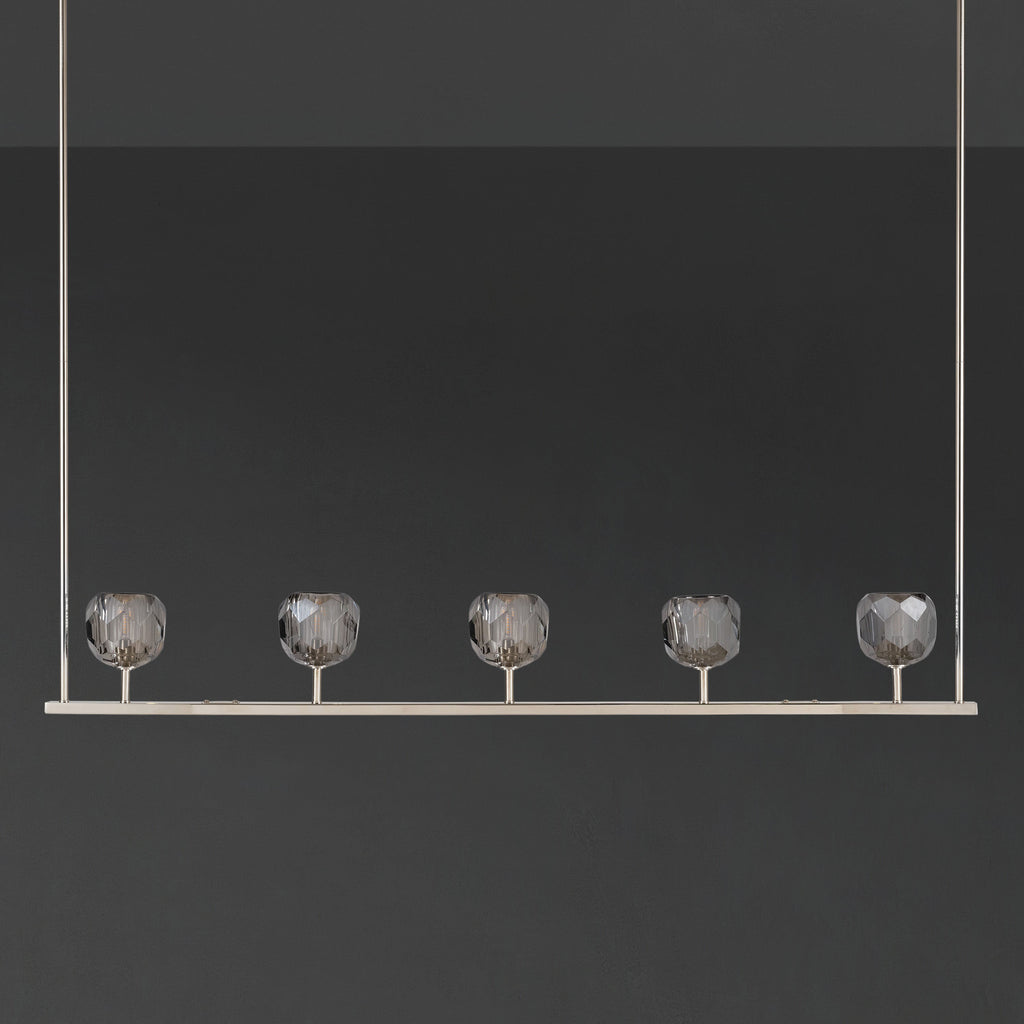 48 Inch Globe Smoked Crystal Linear Chandelier – Boule