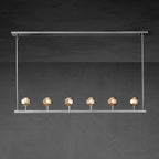 60 Inch Linear Smoked Crystal Globe Chandelier – Boule