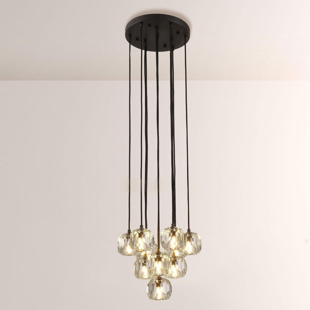 14 Inch Crystal Cluster Chandelier – Boule