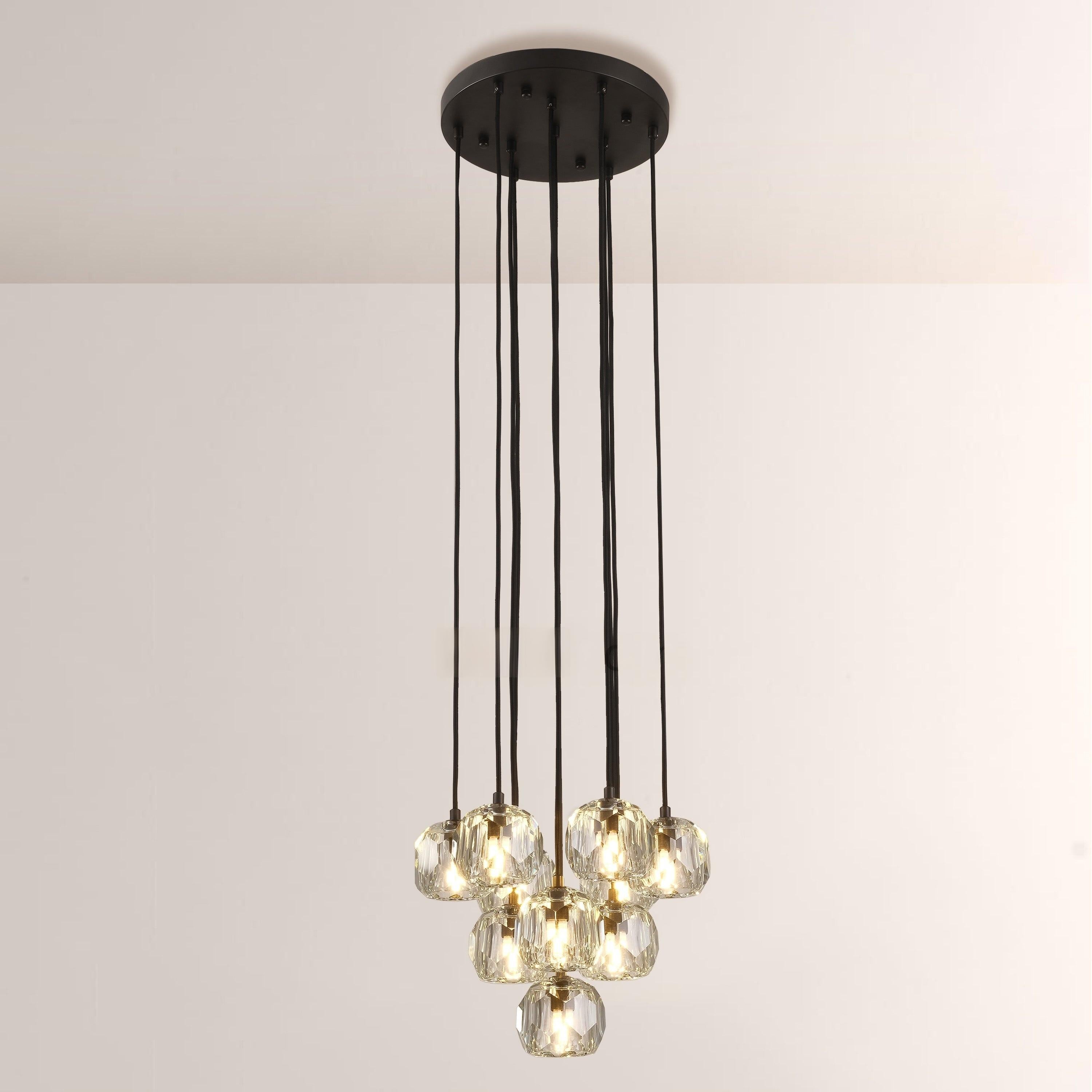 14 Inch Crystal Cluster Chandelier – Boule