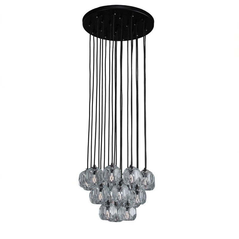 19 Inch Crystal Cluster Chandelier – Boule