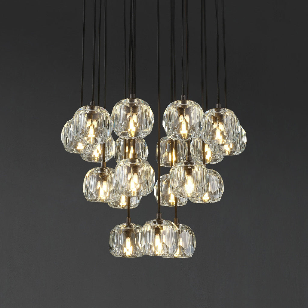 19 Inch Globe Crystal Cascading Chandelier – Boule