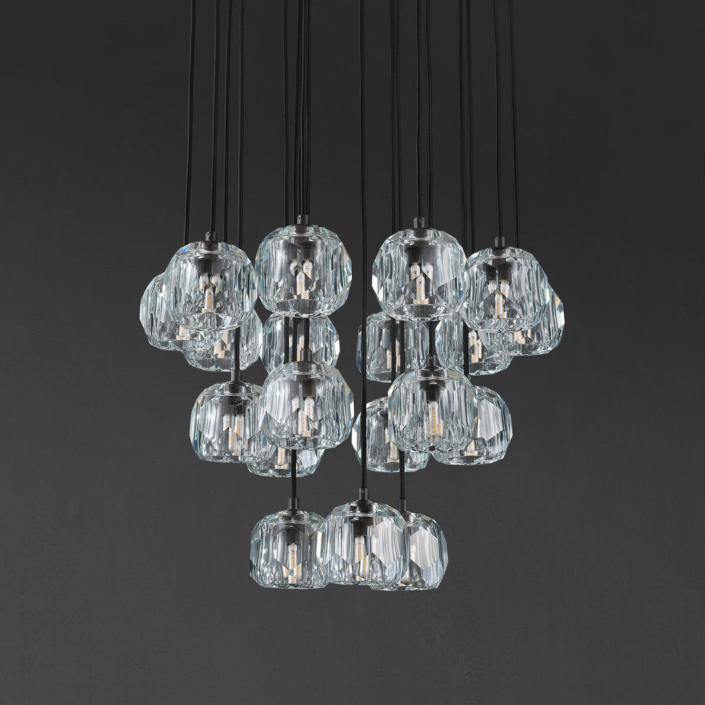 19 Inch Globe Crystal Cascading Chandelier – Boule