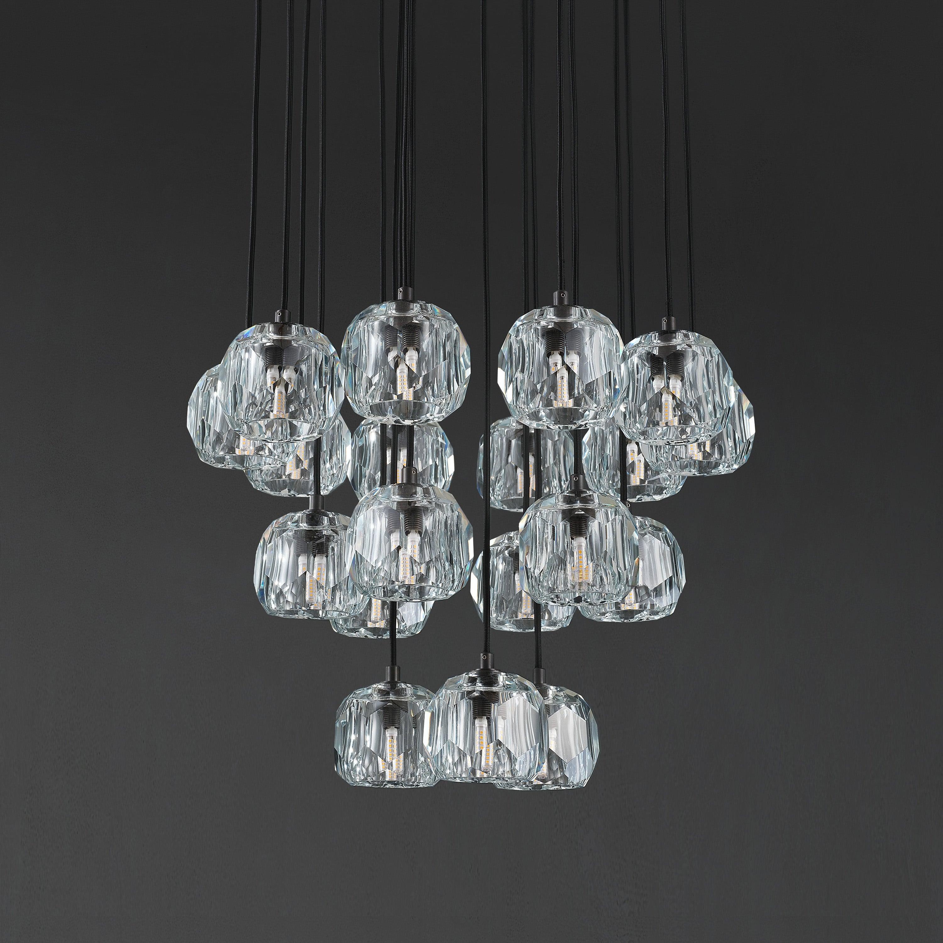 19 Inch Globe Crystal Cascading Chandelier – Boule