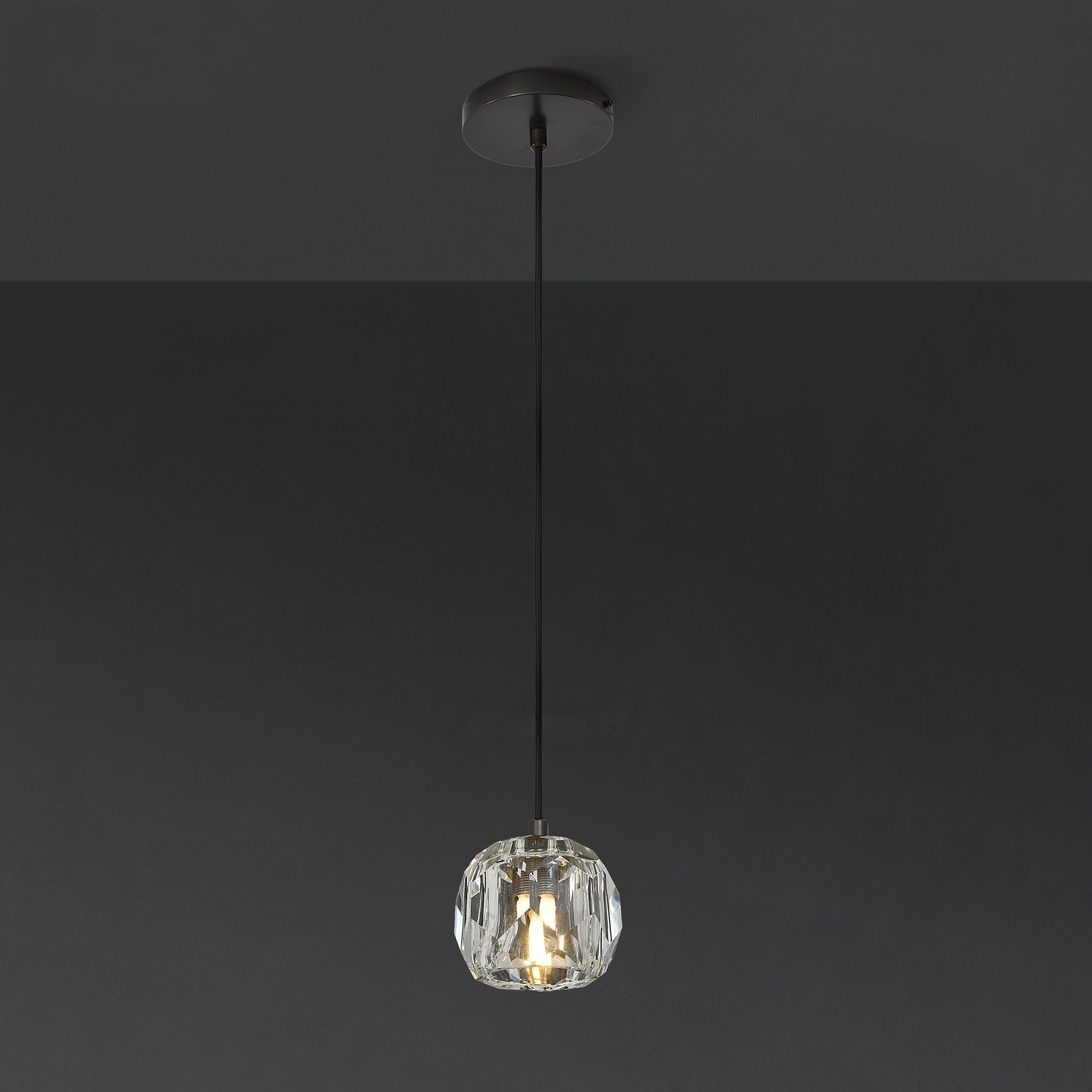 5 Inch Globe Crystal Cord Pendant Light – Boule