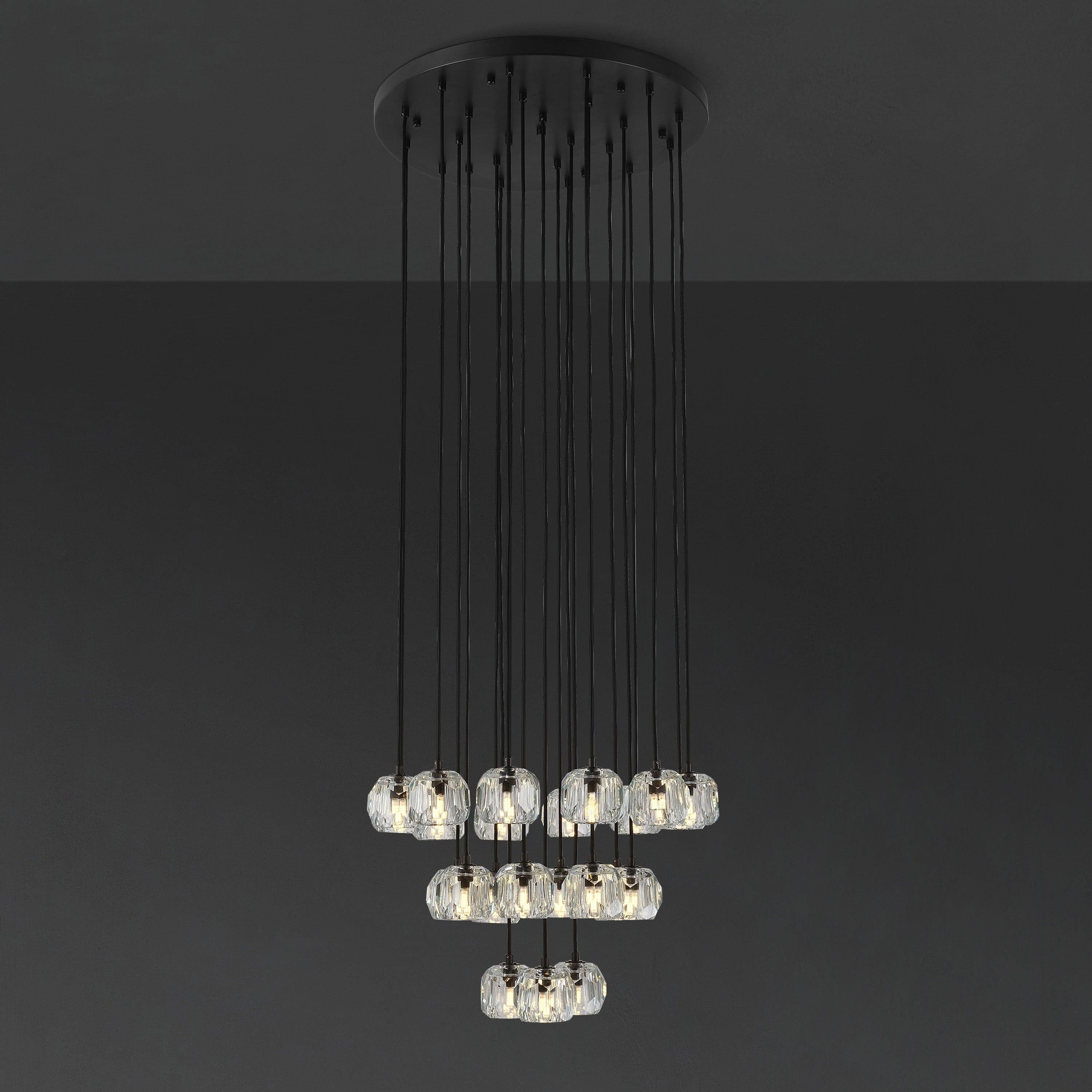 24 Inch Globe Crystal Cascading Chandelier – Boule