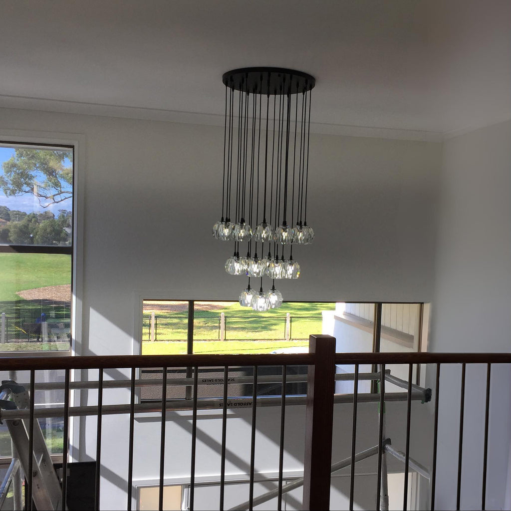 24 Inch Globe Crystal Cascading Chandelier – Boule