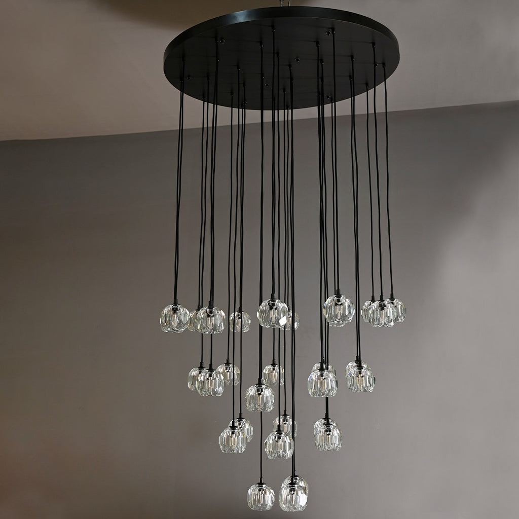 30 Inch Crystal Cluster Chandelier – Boule