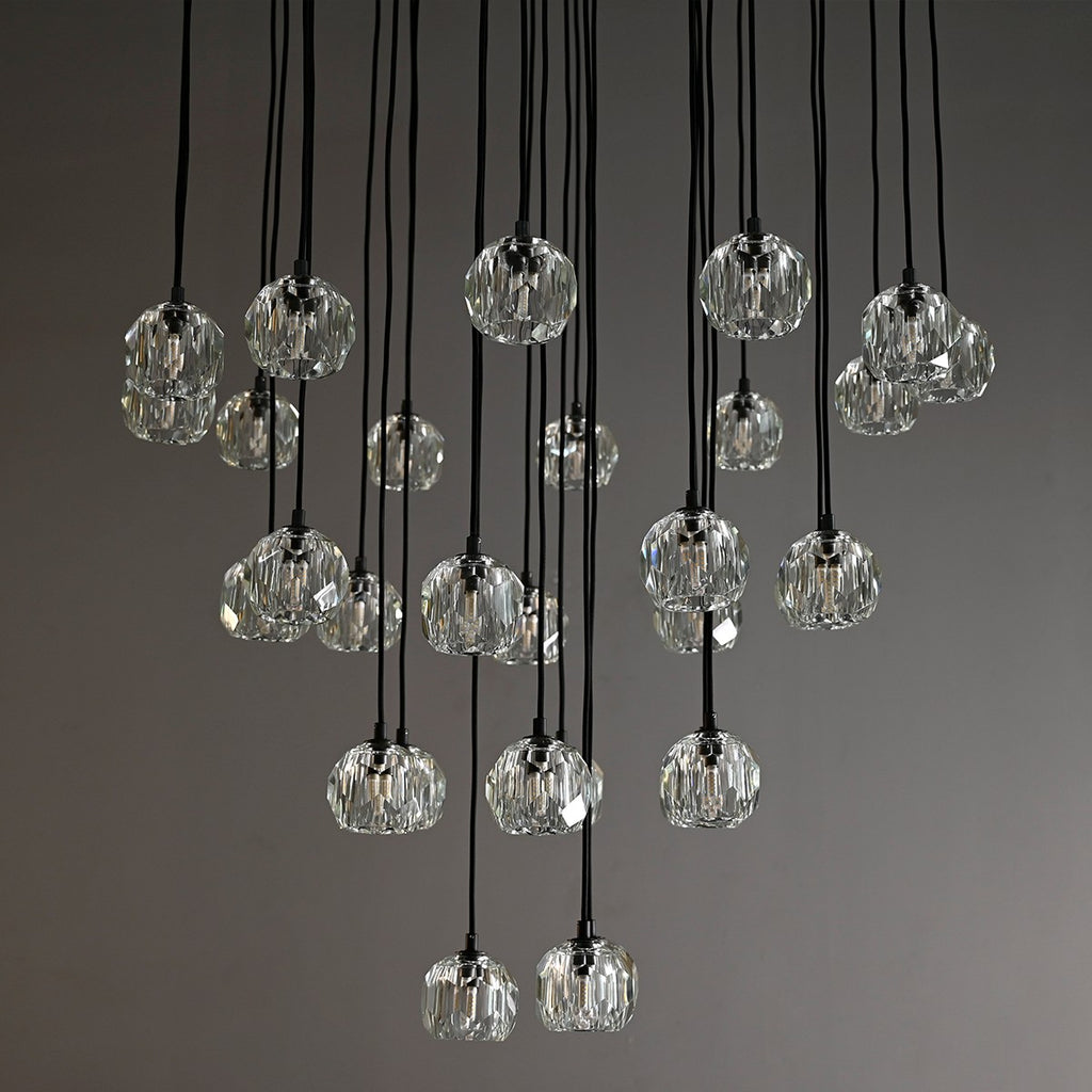 30 Inch Crystal Cluster Chandelier – Boule