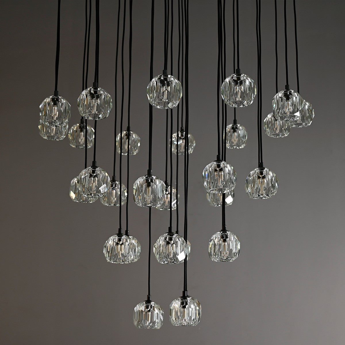 30 Inch Crystal Cluster Chandelier – Boule