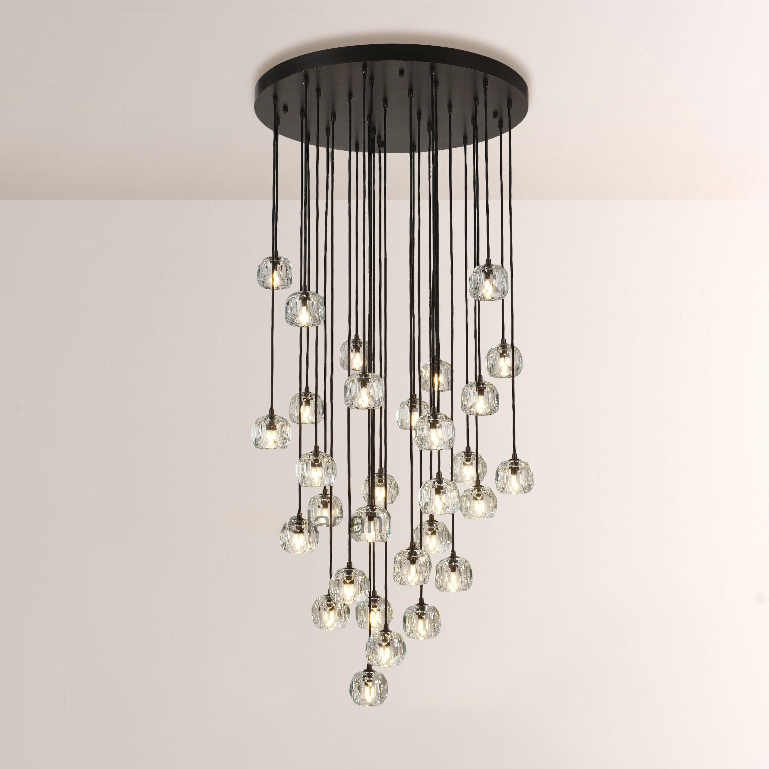 30 Inch Crystal Cluster Chandelier – Boule