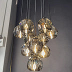 14 Inch Globe Smoked Crystal Cascading Chandelier – Boule