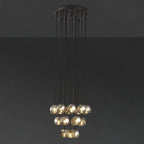 19 Inch Globe Smoked Crystal Cascading Chandelier – Boule