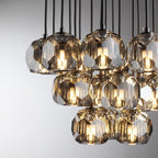 19 Inch Smoked Crystal Cluster Chandelier – Boule