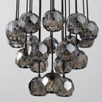 19 Inch Globe Smoked Crystal Cascading Chandelier – Boule