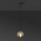 5 Inch Globe Smoked Crystal Cord Pendant Light – Boule
