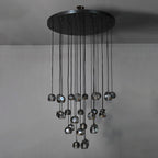 40 Inch Smoked Crystal Globe Cascade Chandelier – Boule