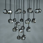 40 Inch Smoked Crystal Globe Cascade Chandelier – Boule