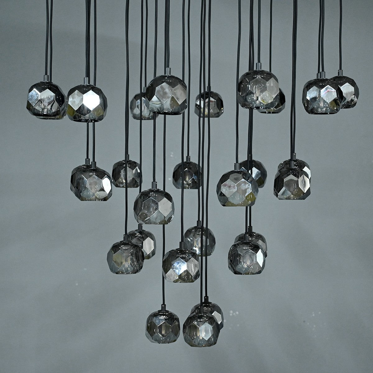 40 Inch Smoked Crystal Globe Cascade Chandelier – Boule