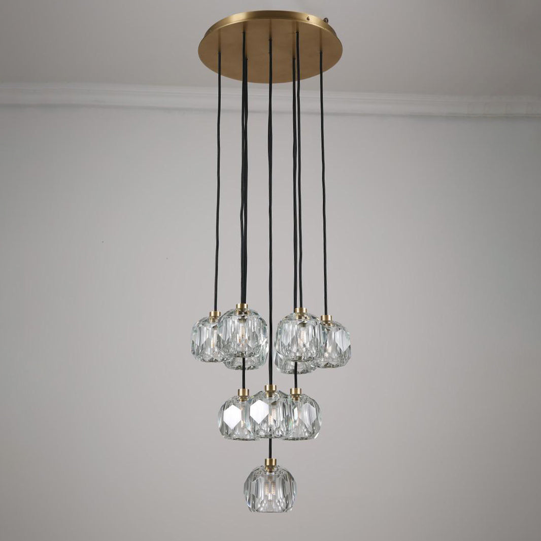 14 Inch Crystal Cluster Chandelier – Boule