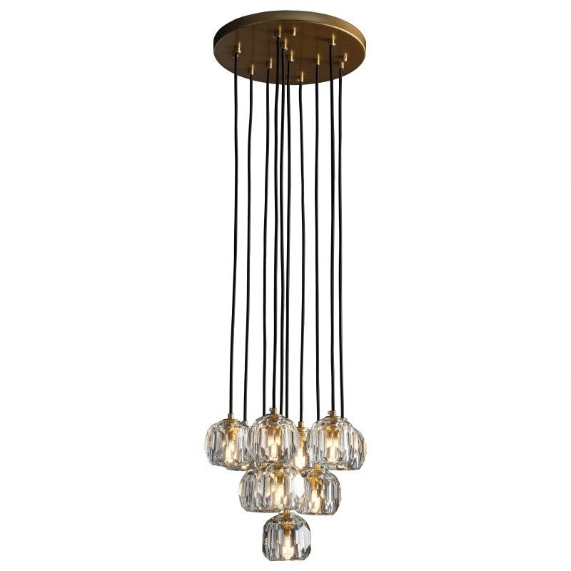 14 Inch Crystal Cluster Chandelier – Boule